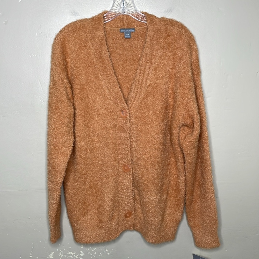 FALLS CREEK Cardigan Sweater TEDDY CARDI Warm Stretchy Comfortable NWT Small
